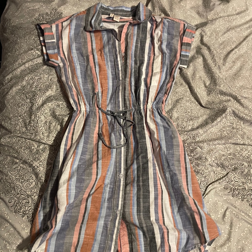 Striped short sleeve dress